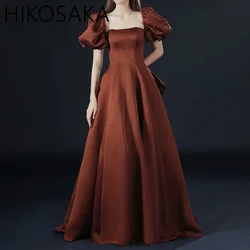 Customized Caramel Auburn Terracotta Long Dress Sweat Lady Girl Women Princess Bridesmaid Banquet Party Ball Prom Dress Gown Fre