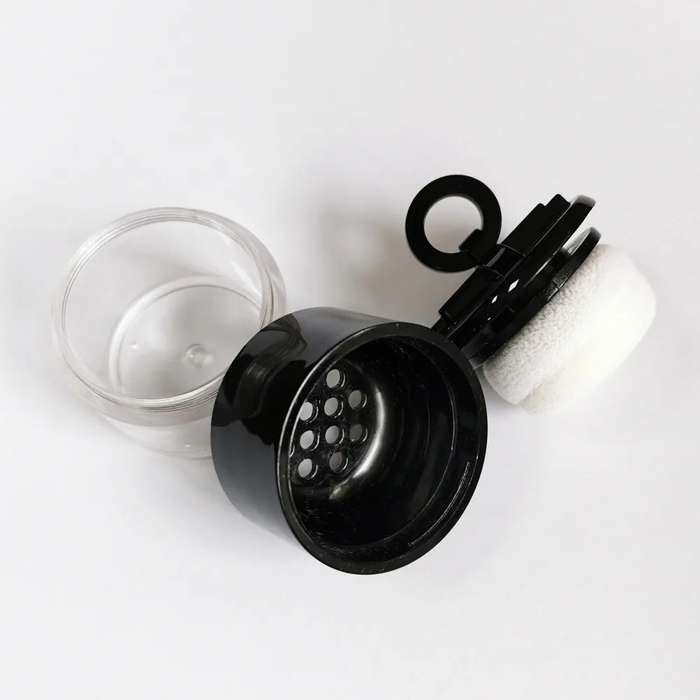 2Pcs Mushroom Loose Powder Boxes Empty Portable Refillable Compact Makeup Powder Container with Puff Travel Essential