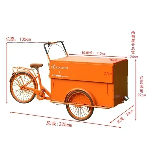 European-Style Mobile Iron Flower Cart Night Market Outdoor Stall Vending Car Stall Stall Trolley