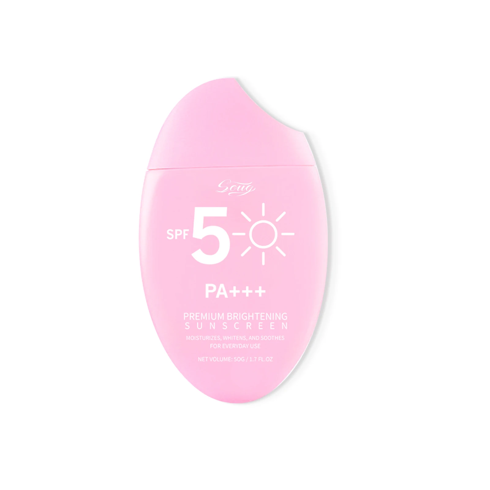 

Premium SPF50+ PA+++ Brightening Sunscreen 4-in-1 Moisturizing, Whitening, UVA/UVB Protection, Non-Greasy 50g