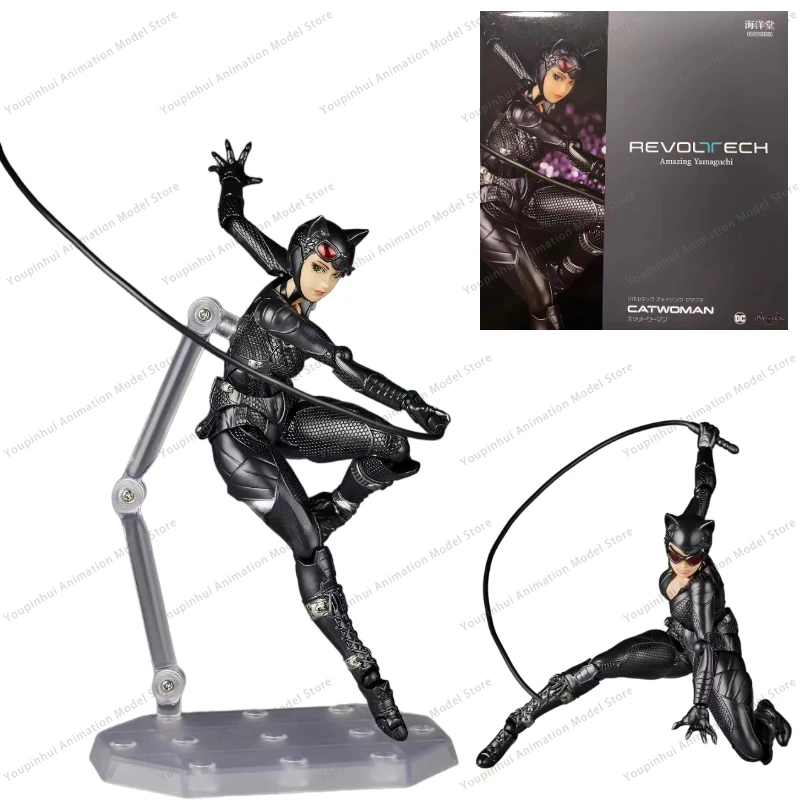 In Stock 100% Original Kaiyodo Revoltech Amazing Yamaguchi Catwoman PVC 16CM Anime Action Figures Toys Collection Gifts Models