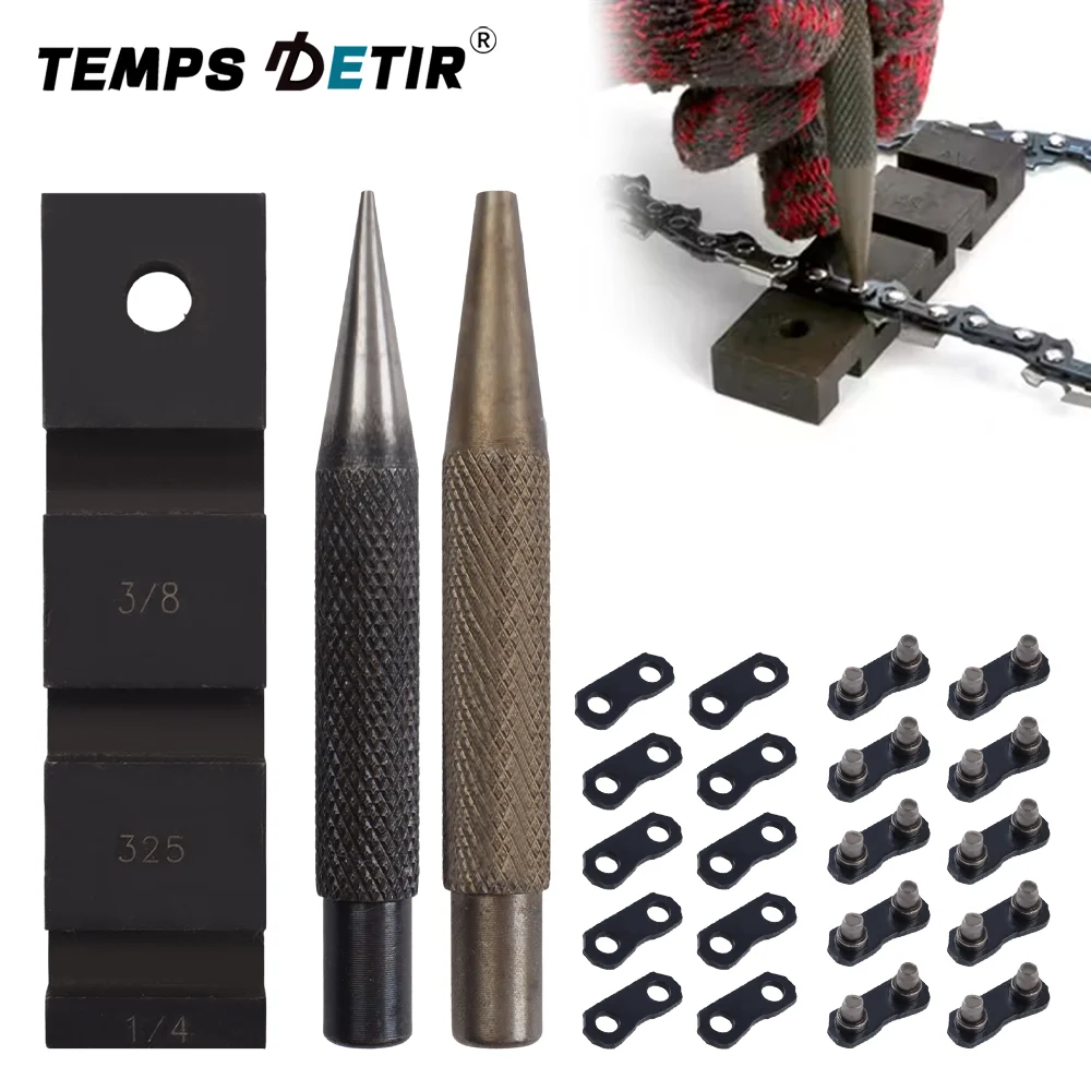 Chainsaw Chain Disassembly Tool Kit, Chainsaw Chain Breaker, 10Pcs Chain Link (0.325'') Chainsaw Chain Disconnector/Connector