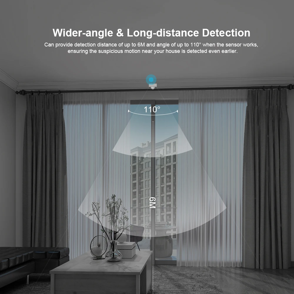 SONOFF SNZB-03 Zigbee Motion Sensor Smart Home Security Alert Notification Smart Scene Work With ZBBridge-P  via eWeLink APP