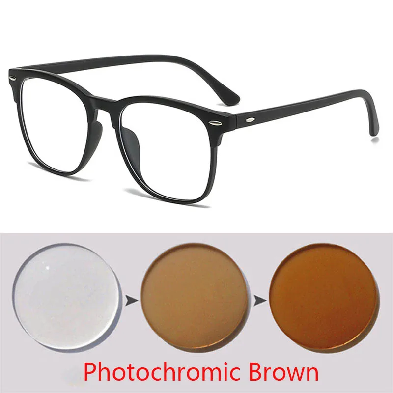 2332 Rivets TR90 Frame Clear Lens Prescription Glasses Myopia Nerd Spectacles Degree -0.5 -1.0 -2.0 -3.0 -4.0 to -6.0