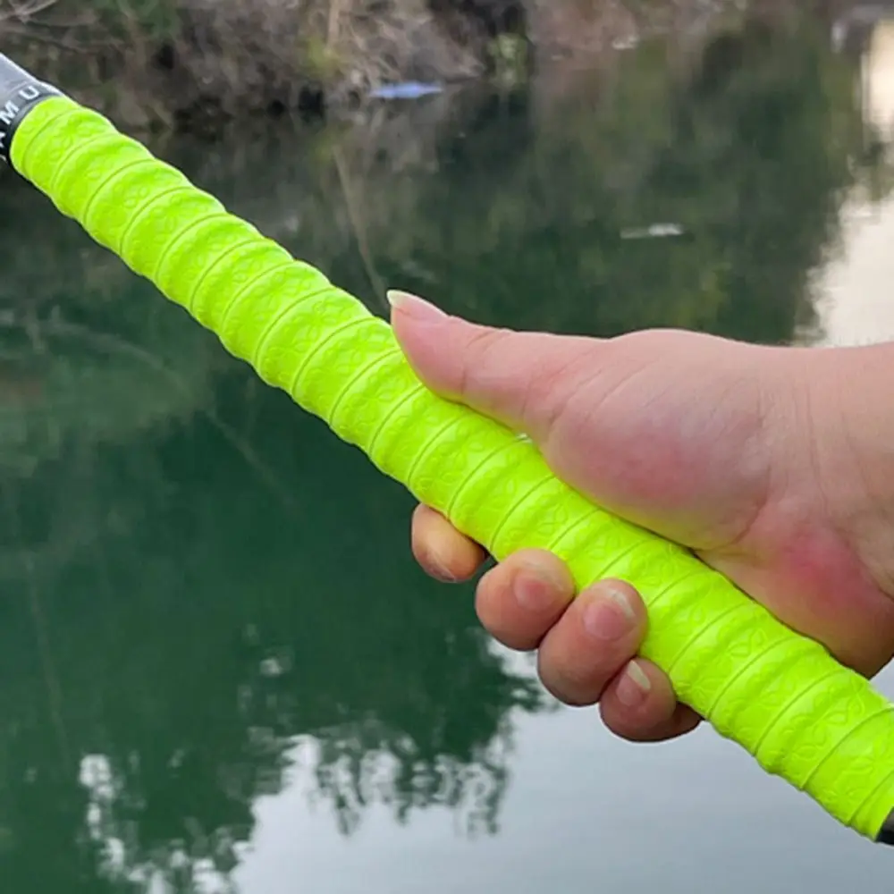 2M Anti-slip Fishing Rod Sweatband Elastic Sweat Absorption Breathable Tennis Racket Grip Tape Handle Winding Belt Extended