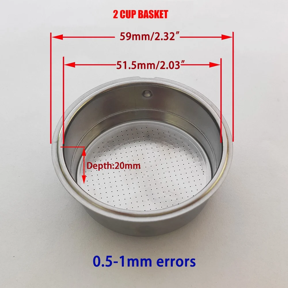 51Mm Bottomless Coffee Reusable Filters Portafilter for Homix Holder 60Mm 15-20Bar for Espresso Coffee Maker