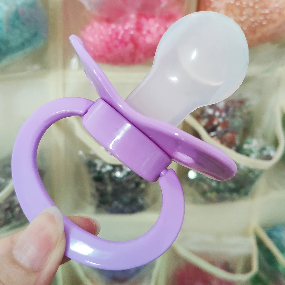 1 PCS Solid Color Adult Pacifier DDLG Large Size Silicone Nipple For Adult Baby Pacifiers Little Space Daddys Girl Wholesale