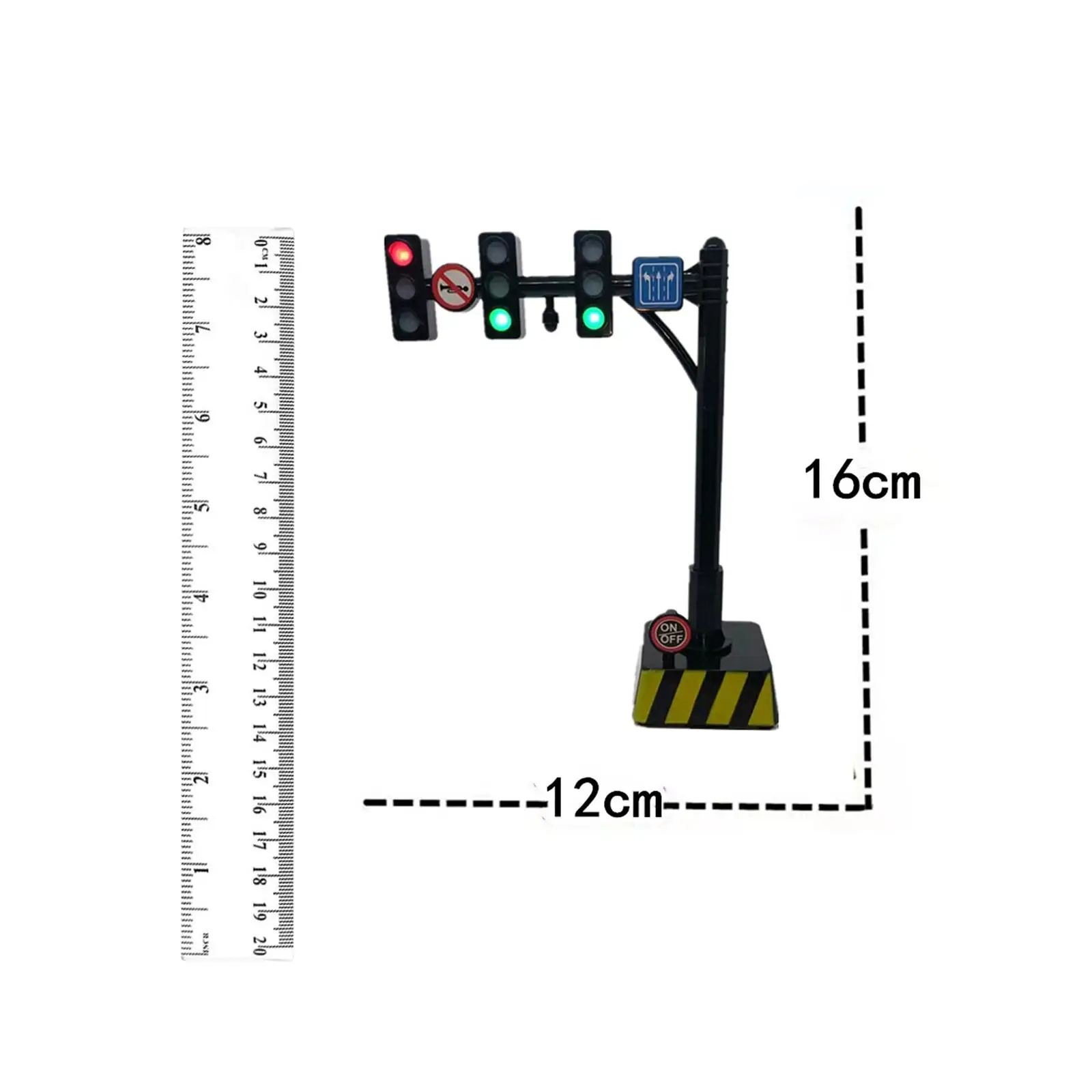 Aksesori lampu lalu lintas simulasi mainan edukasi Traffic lalu lintas Mini