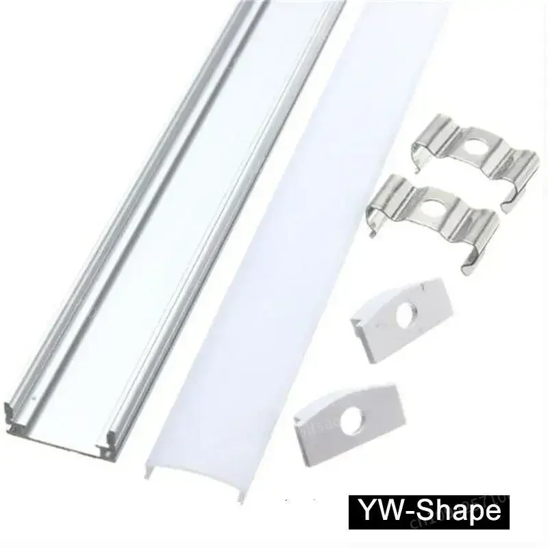 20 ชิ้น 100 เซนติเมตร U/V/YW รูปร่างอลูมิเนียม LED ช่องผู้ถือ 1.8 เซนติเมตรกว้างสําหรับ LED Strip Light ภายใต้ตู้โคมไฟกลางคืนห้องครัว