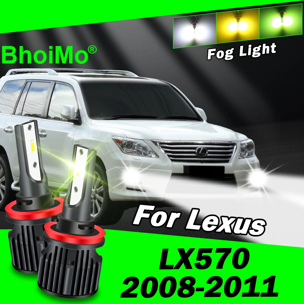 

BhoiMo For Lexus LX570 Front Fog Light Lamp 2008 2009 2010 2011 Led Bulbs