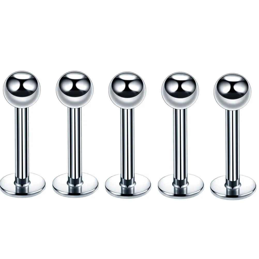 1Set Eye Catching Mixed Body Piercing Jewelry Assortment Nose Stud Lip Labret Tongue Ring Belly Button Ornament for Fashion