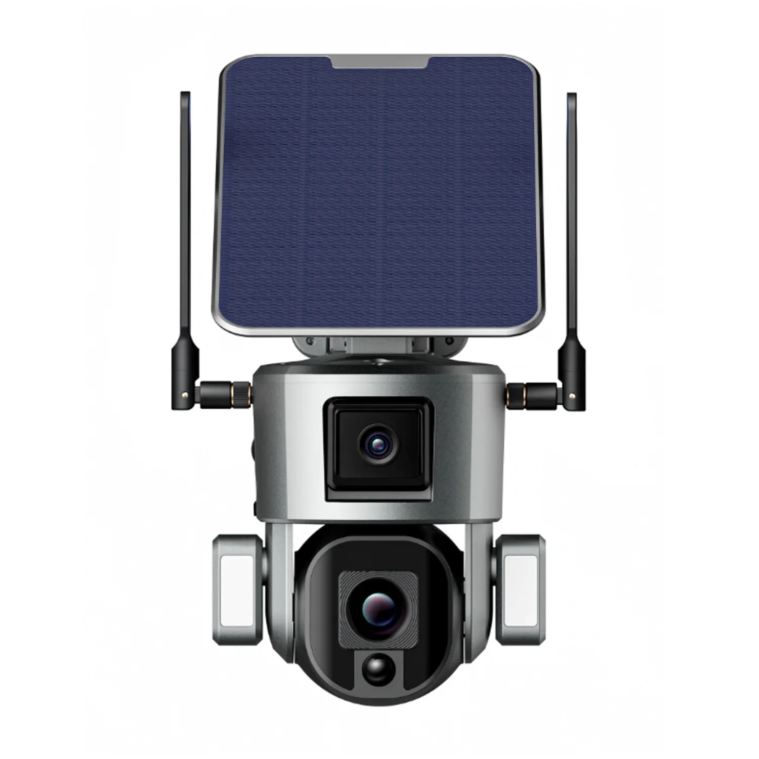 

High Quality Dual Lens Wireless Outdoor Security Camera Solar WIFI 4G 8MP Night Vision PTZ Dome Camera Solar Powered CCTV Camera