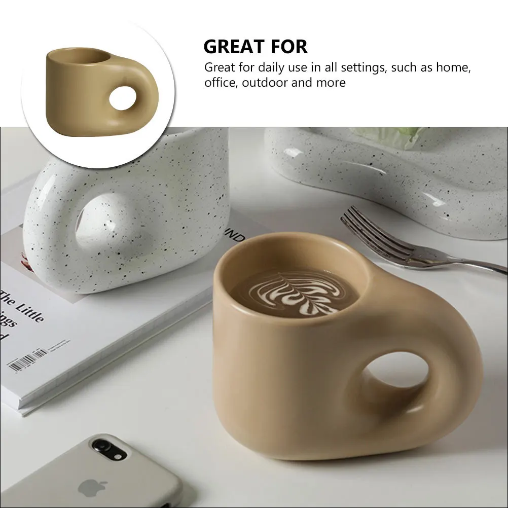 

1 шт., скандинавская керамическая кофейная кружка, термостойкая декоративная чашка ручной работы для завтрака, офиса, дома, керамическая чашка, декоративная кружка
