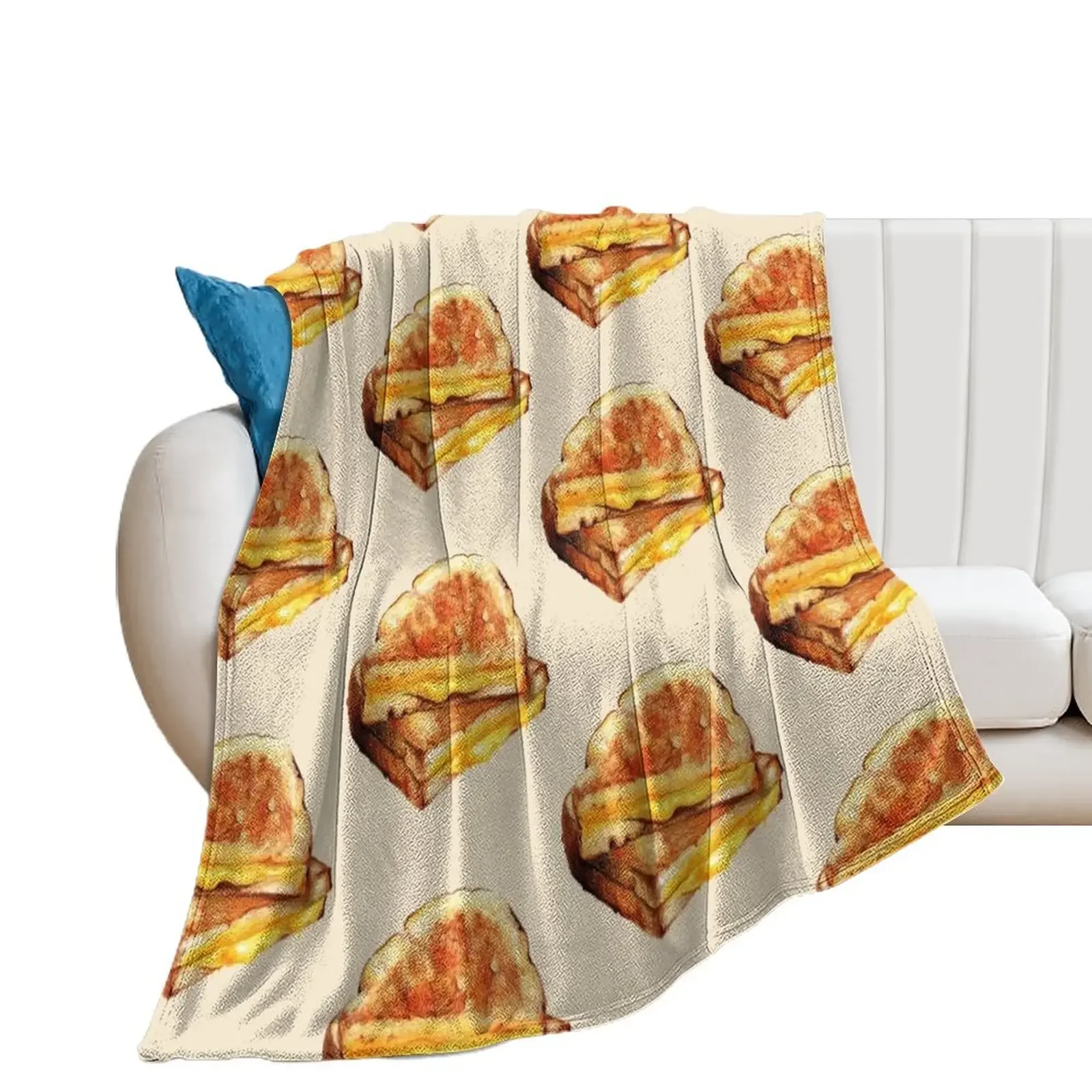 Grilled Cheese Sandwich Throw Blanket For Baby Sofa Throw Hair Retros Blankets