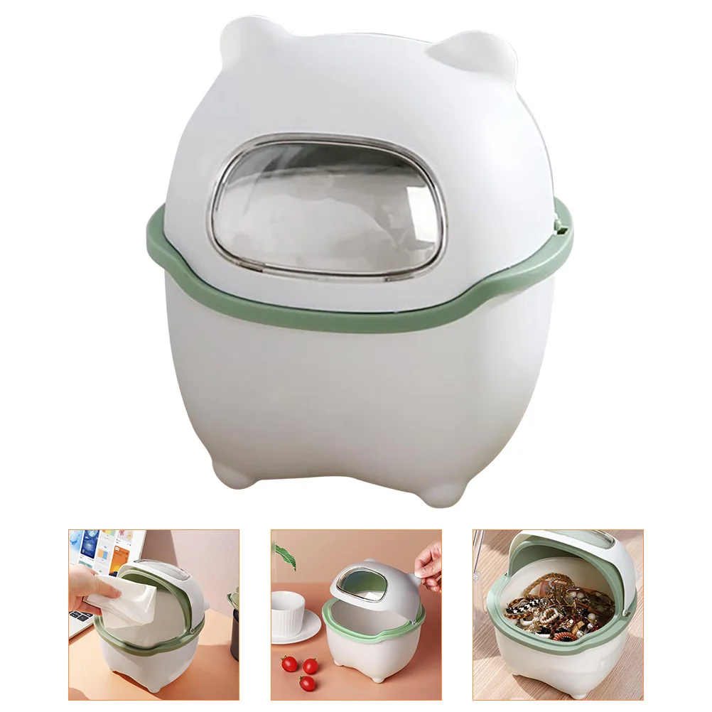 

Lovely Mini Trash Can With Lid Desktop Garbage Bin For Office Bedroom Living Room Decorative Waste Container Household Bucket