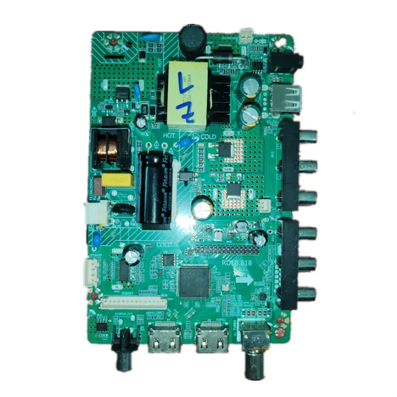 

RU10.818 Three in one TV motherboard working well, physical photo 1366X768 12V 600MA 48W 34-41V