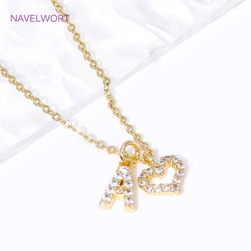 Dainty-女性用ペンダント付きネックレス,金メッキ,シンプルな金属製チョーカー,アルファベット,18カラット,ギフト,ファッショナブル,A-Z