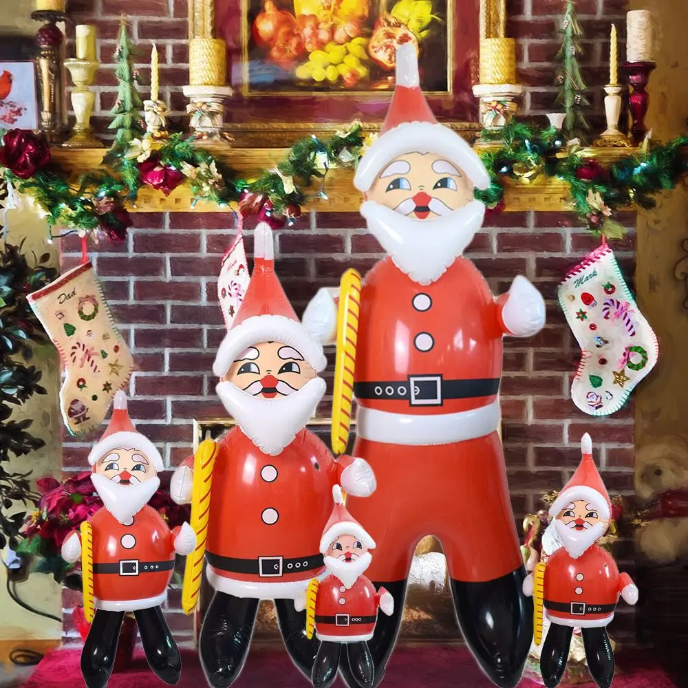 

Gifts Garden Party Decor Santa Claus Doll Christmas Inflatable Toy Happy New Year Xmas Ornament