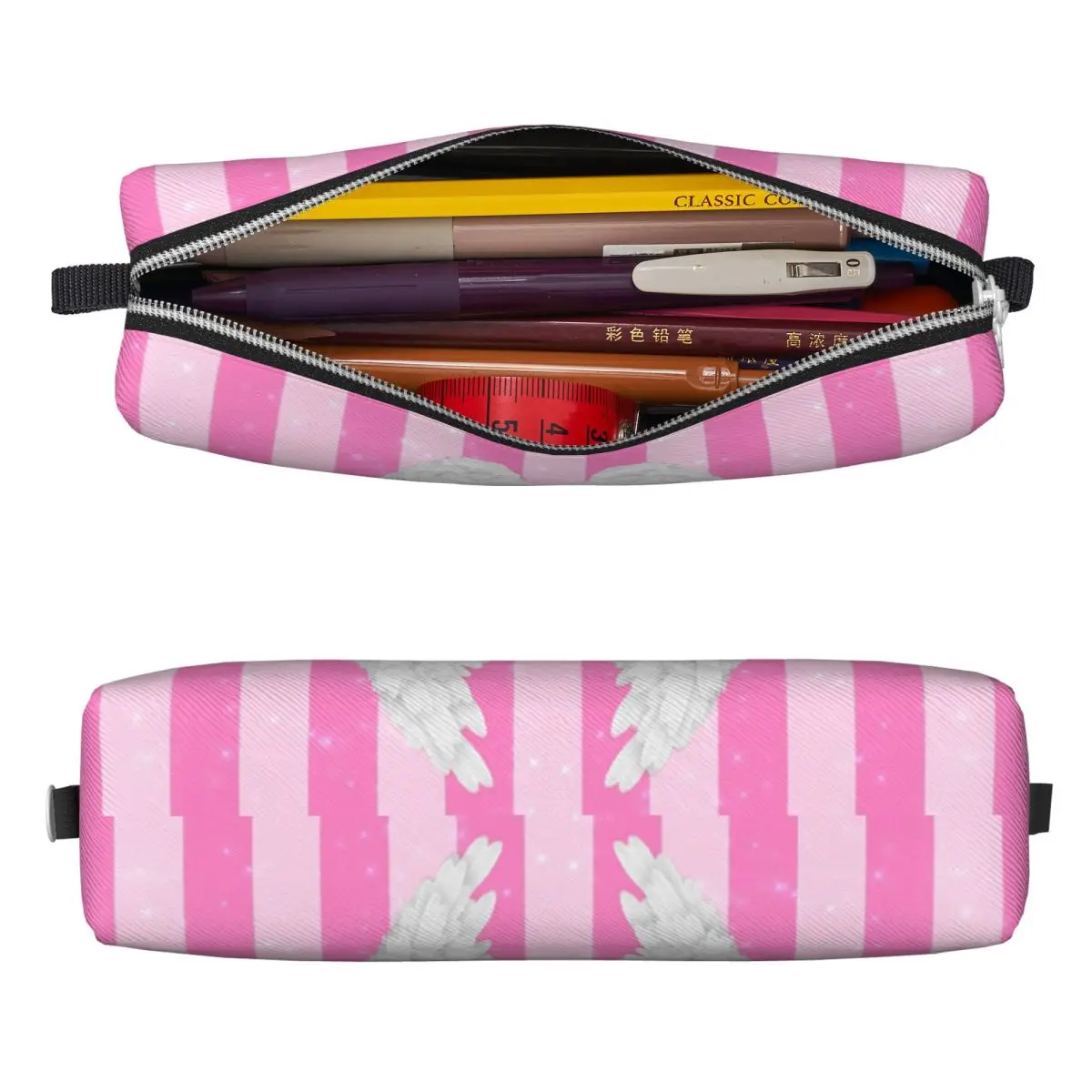 New v-Victoria's s-Secrets Pencil Cases Love Pink Pencilcases Pen Holder for Student Large Storage Bags Office Zipper Stationery