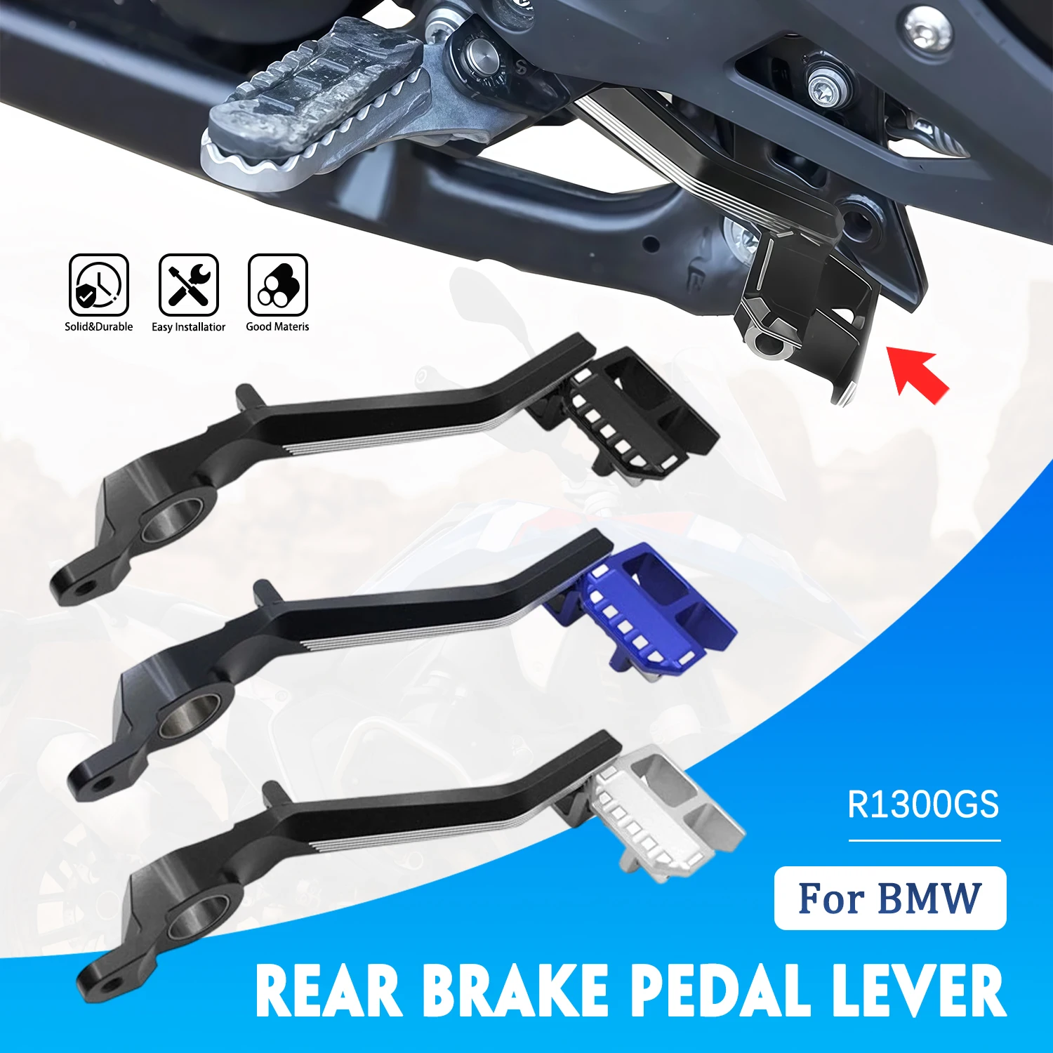 Motorrad-Hinterfußbremshebel Zubehör CNC Aluminium für BMW R1300GS 2023 2024 GS1300 R 1300 GS R1300 R 1300GS