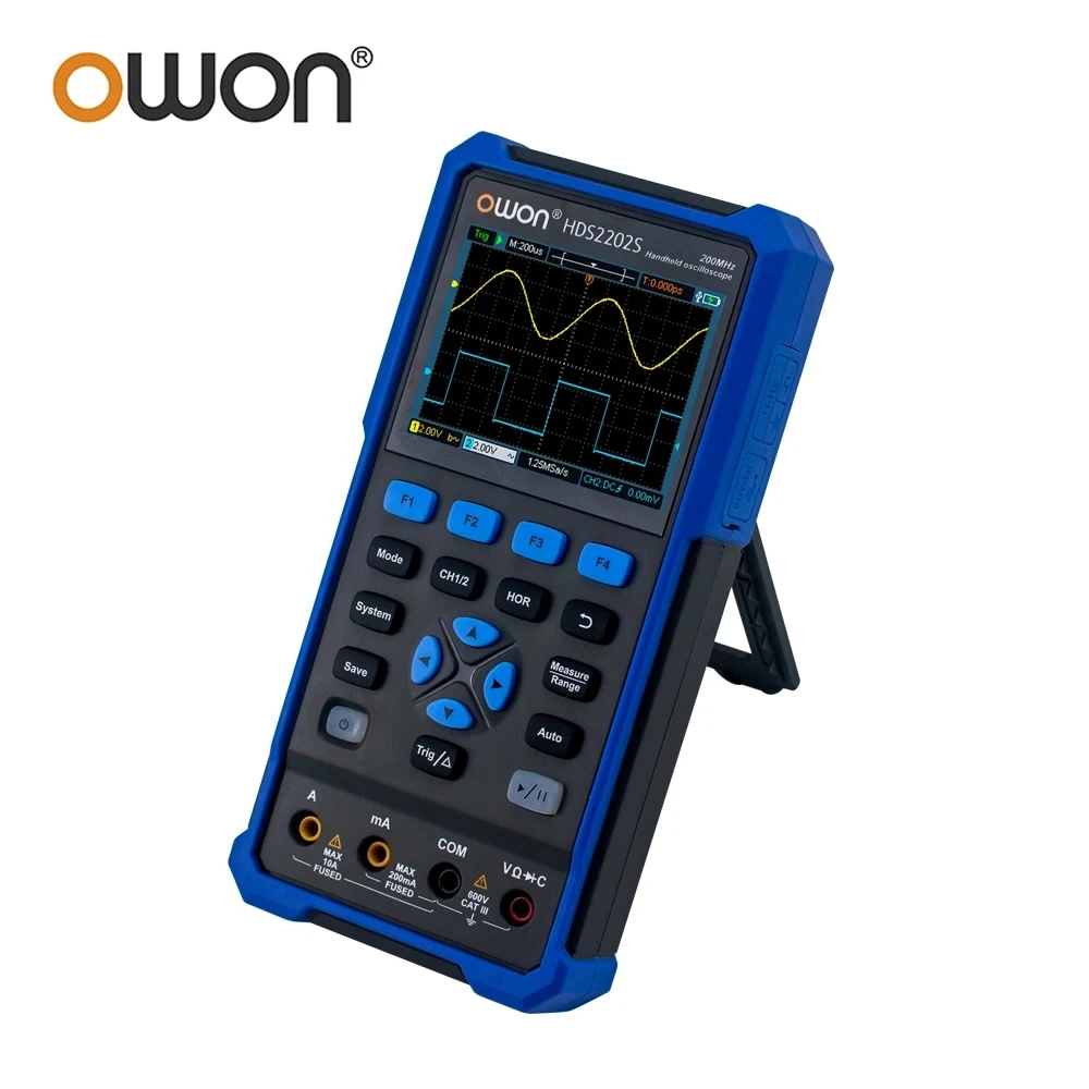 OWON HDS2102S Digital Oscilloscope 2 Channels 100Mhz Bandwidth Portable 3 in 1 USB Osiclloscopes + Multimeter+Waveform Generator