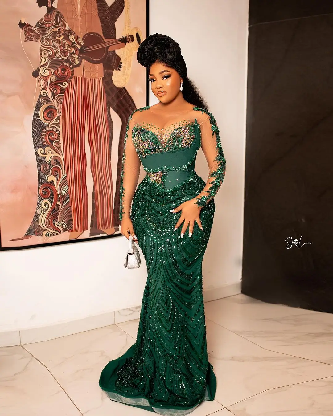 

Kalume Fabric High Quality African Lace Fabric 2024 French Net Sequin Fabric Sewing Embroidery Lace Tulle Nigeria Dress F3902