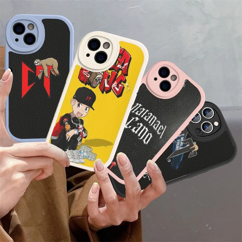 

Raper N-Natanael C-Cano Logo Phone Case Hard Leather For iPhone 16 15 14 13 12 Mini 11 14 Pro Max Xs X Xr 7 8 Plus Fundas