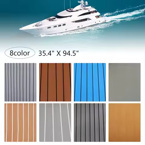 94.5"x 35.4" EVA Anti-slip Mat Foam Boat Decking Sheet Anti-Slip Self-Adhesive Deck Boat Flooring Mat Cuttable