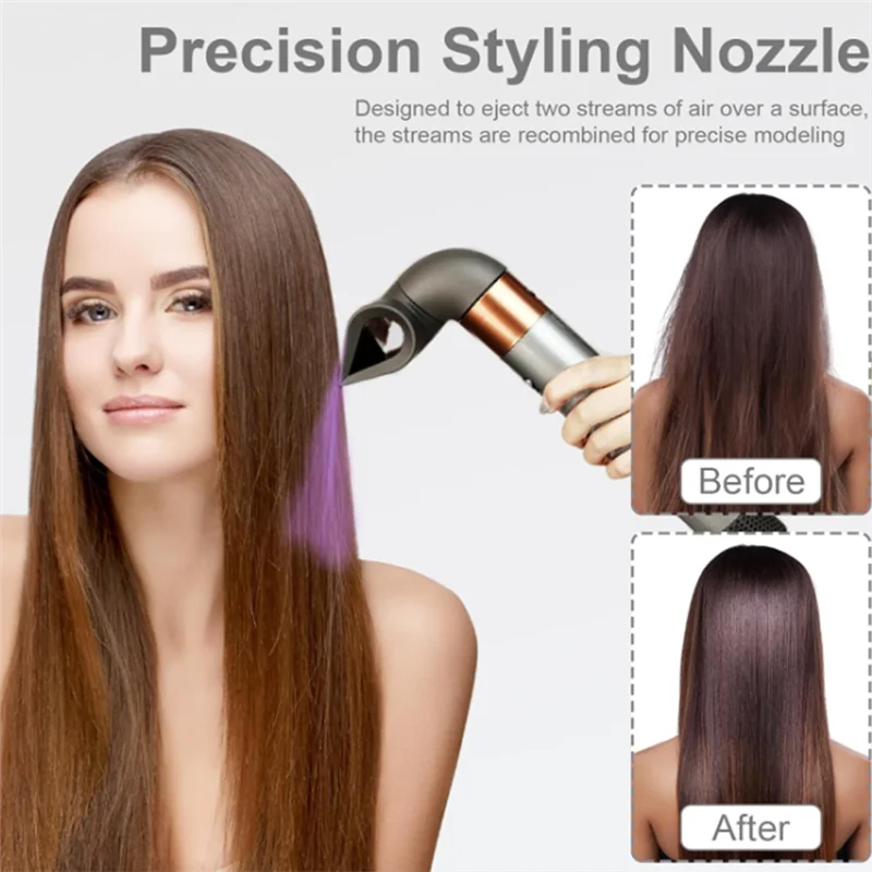 CKFAM-Curling Iron Precision Styling Nozzle For Dyson Airwrap HS01/HS05/HS08 HD Series Hair Dryer