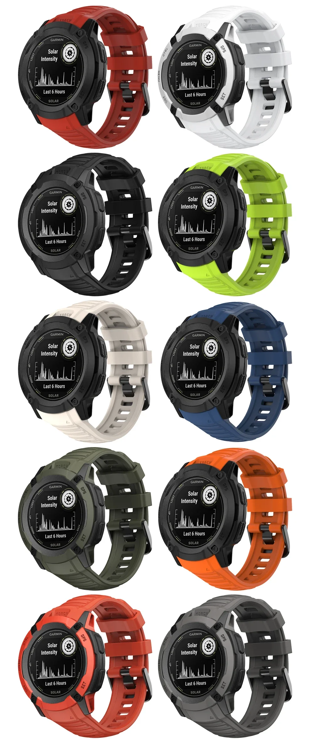 Silikon-Ersatzarmband für Garmin Instinct 2X Solar Smartwatch, Schnellverschluss-Sportarmband, strapazierfähiges Outdoor-Uhrenzubehör – Detail 2