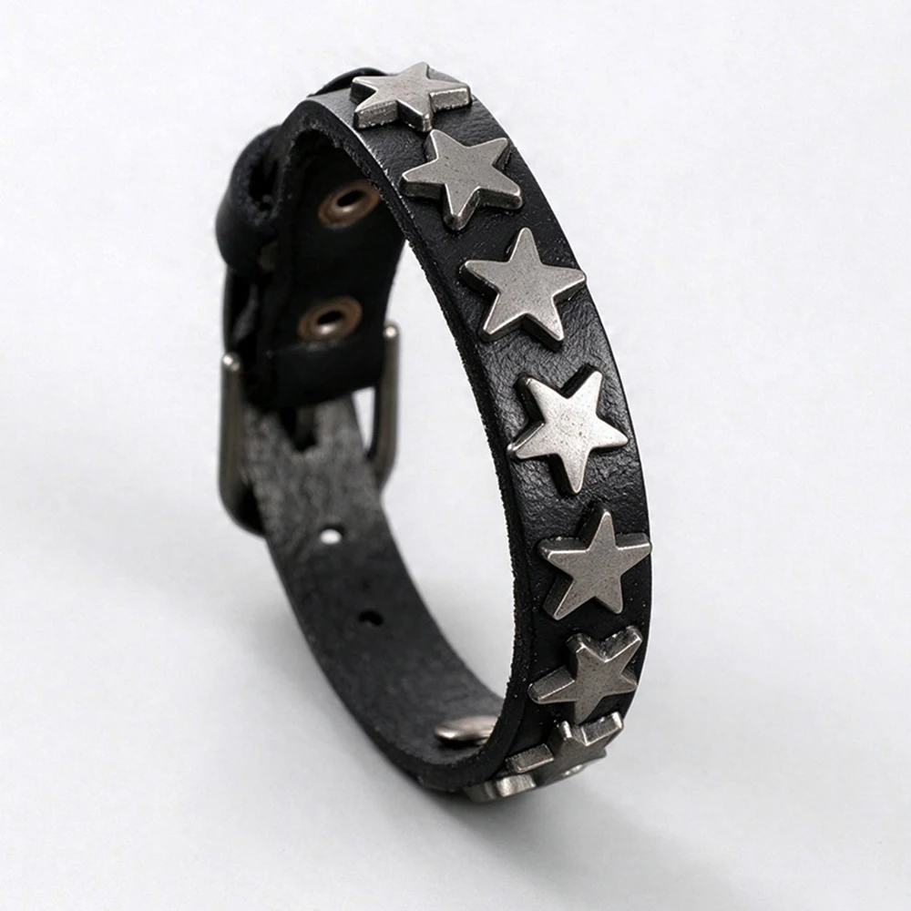 Yupsk Simple Fashion Leather Bracelets Men Women Punk Style Leather Wrap Bracelet & Bangle Couple Wristband Jewelry Gift