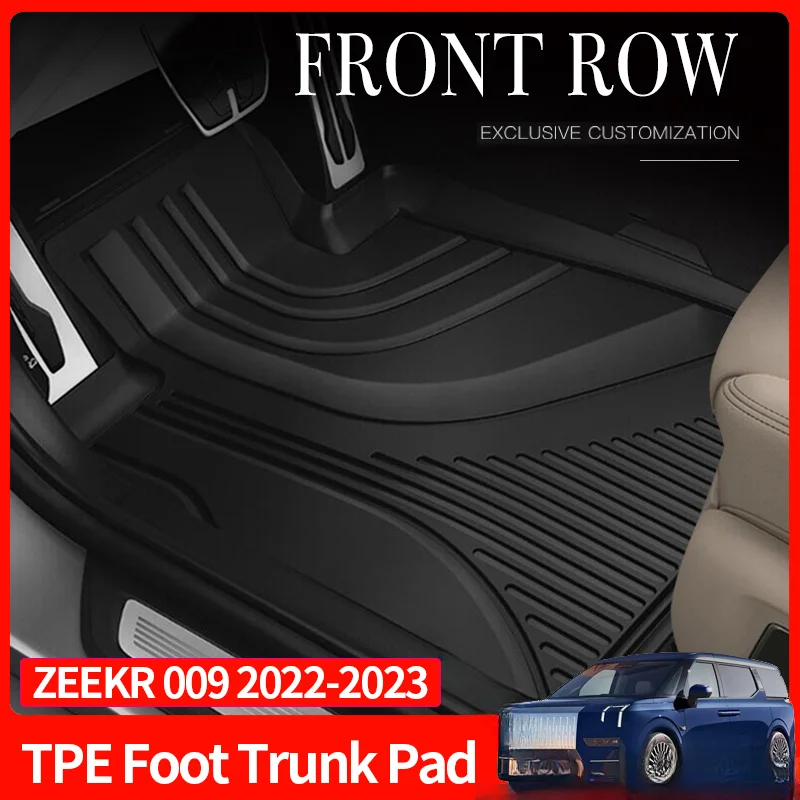 TPE Foot Pad Trunk Mat For Zeekr 009 WE ME 2022 2023 Car Carpet Car Floor Mats Waterproof Floor Mats Interior Car Accessories