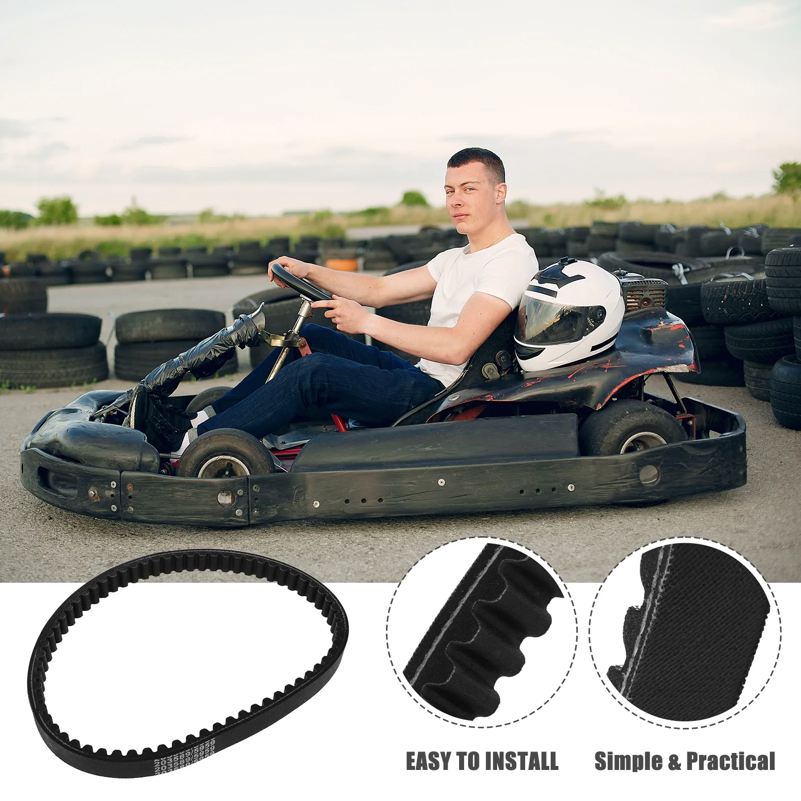 Go Kart Belt Replacement for Manco 5959 Robust Rubber Drive Belt Precision Engineered for High Efficiency Transfer