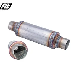 Stainless Steel straight Muffler auto Car Resonator 2.5 inch exhaust Muffler