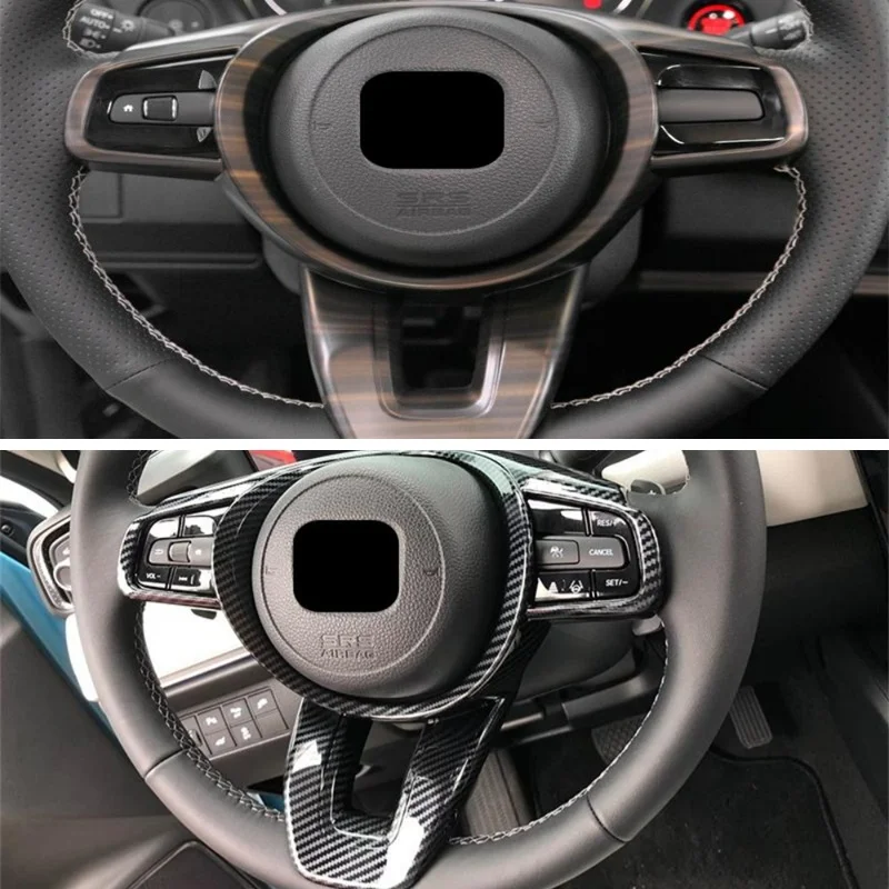 

Car Chrome Decoration For Honda Fit Jazz GR HRV Vezel XRV 2021-2024 Car Steering Wheel Sticker Frame Interior Styling