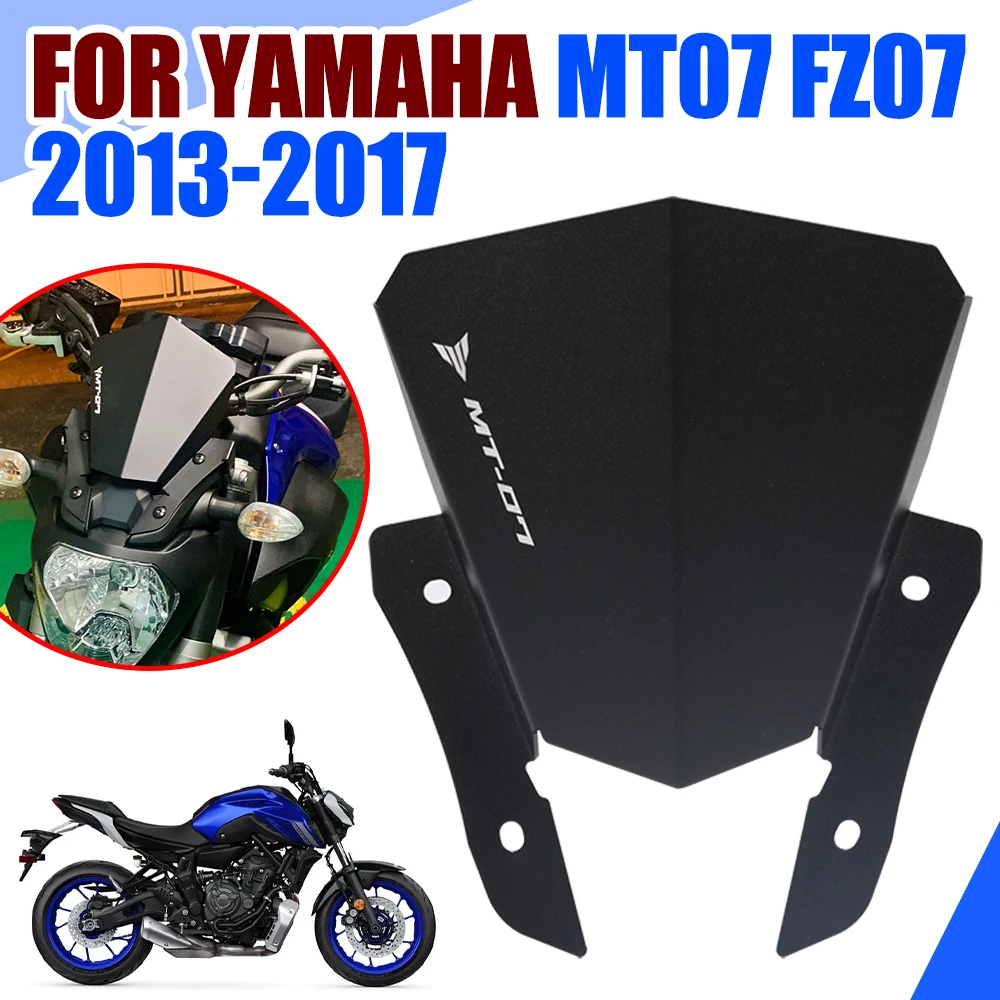 For YAMAHA MT-07 MT07 FZ-07 FZ07 2013 - 2017 Motorcycle Accessories Windshield Front Wind Deflector Windscreen Cover Guard Parts