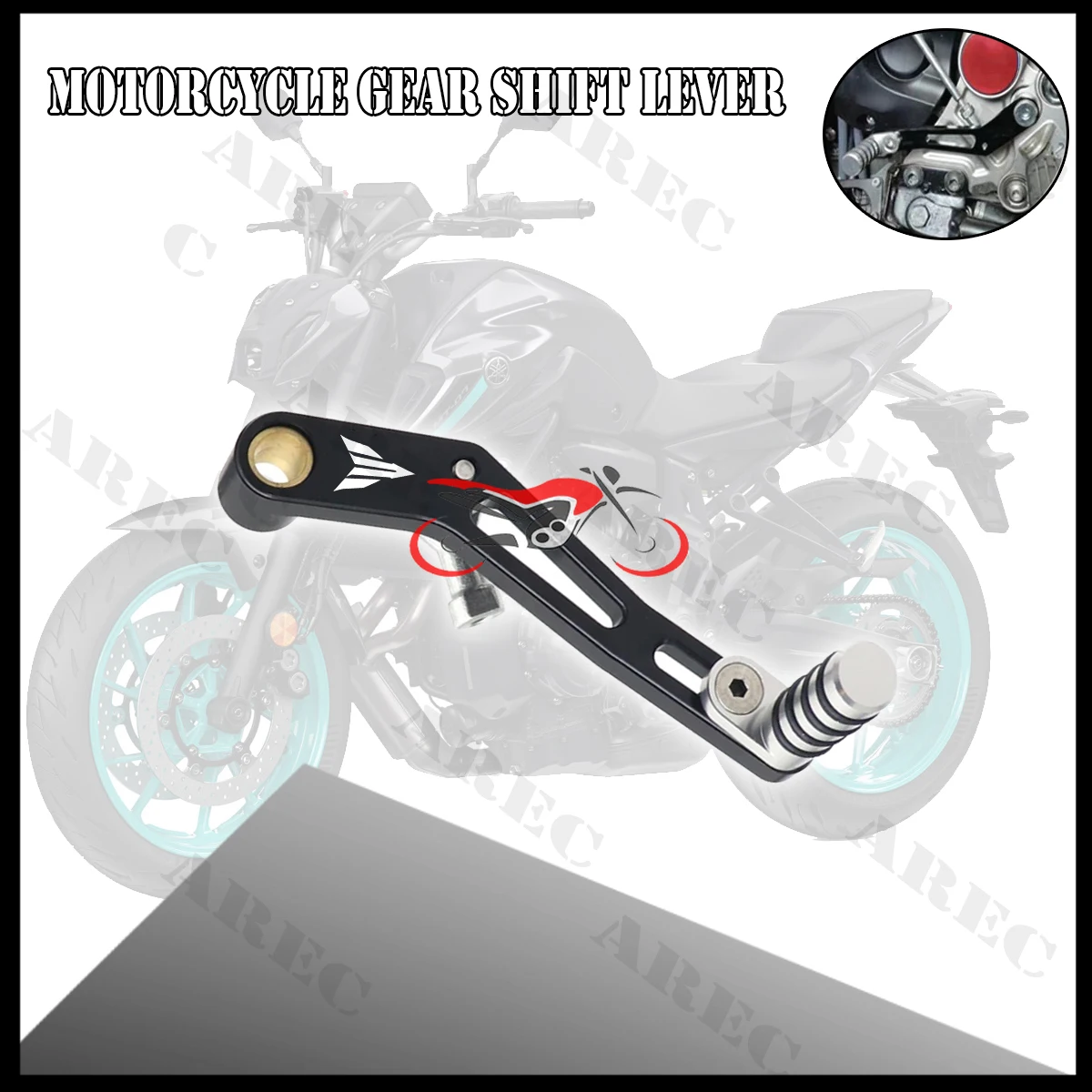 

MT07 FZ07 мотоциклетный рычаг переключения передач для YAMAHA MT-07 FZ-07 2014-2024, регулируемая левая педаль переключения передач