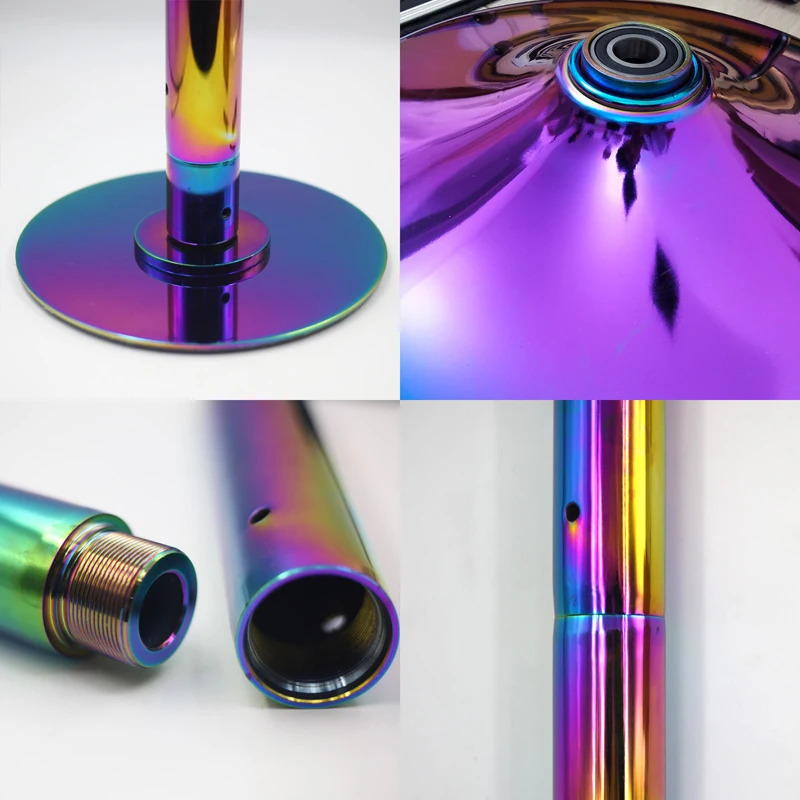 Multicolour 45mm Steel Dancing Pole Rotating Fixed Dual Use Portable Home Bar Training Dance X-pole