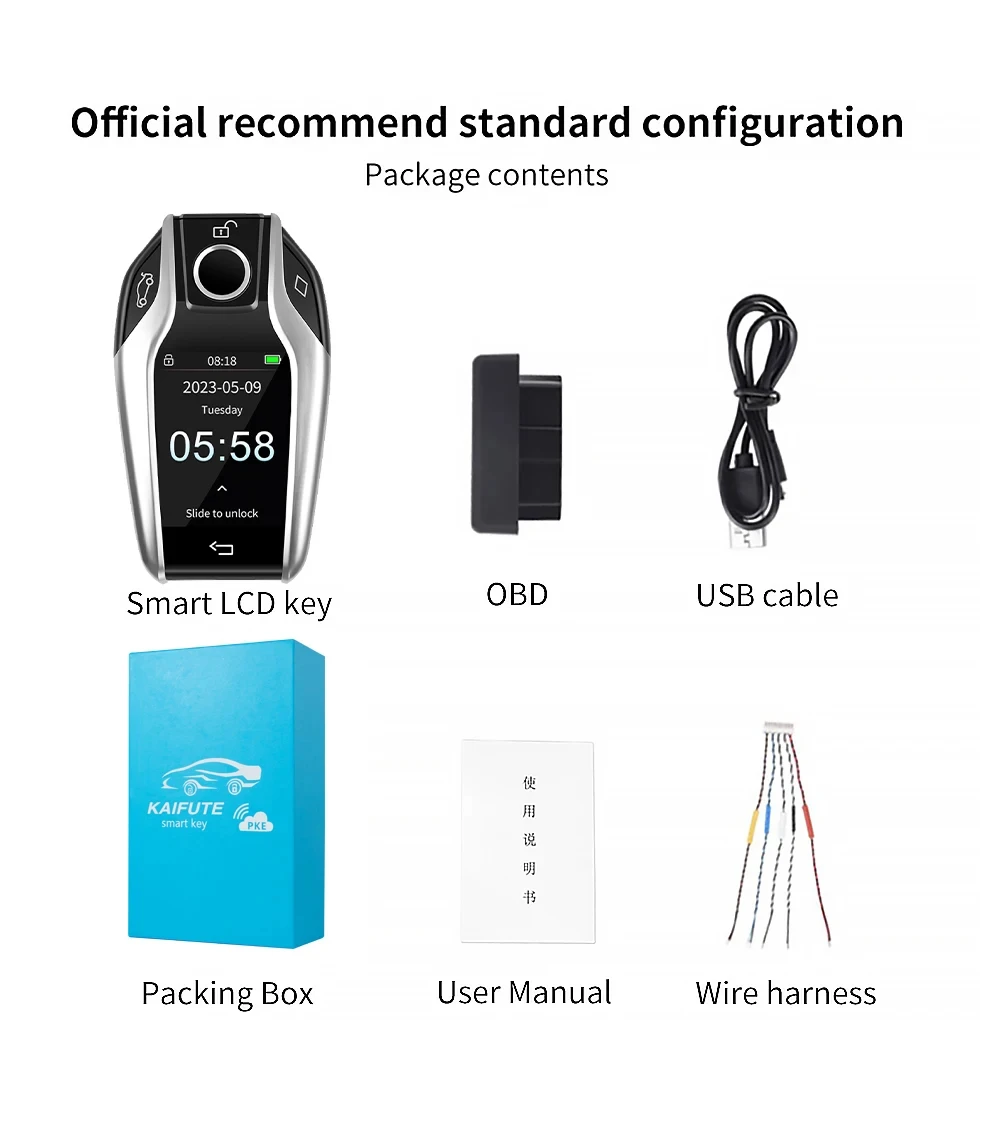 OBD CF618 Universal Modified LCD Smart Key For BMW Benz Audi Toyota Hyundai KIA Ford Honda GPS Apple Locator Comfortable Entry