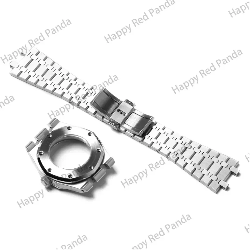 41mm Stainless Steel Sapphire Glass Watch Case Strap for NH35 NH36 4R36 Movement Watches Accessories