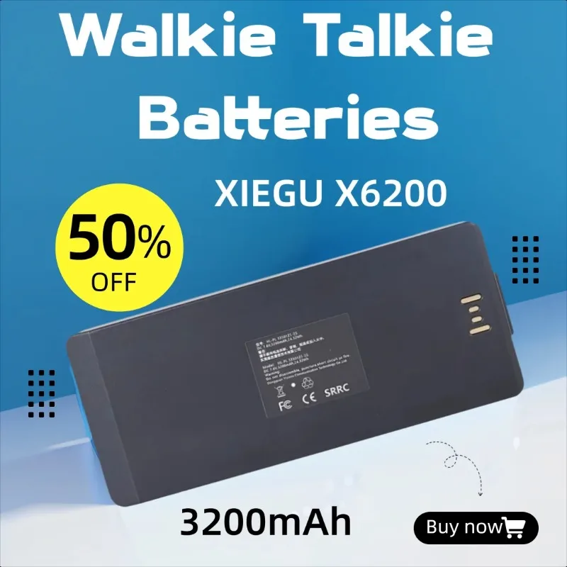

3200mAh for XIEGU X6200 Transceiver X6200 Exclusive Battery Walkie Talkie Batteries