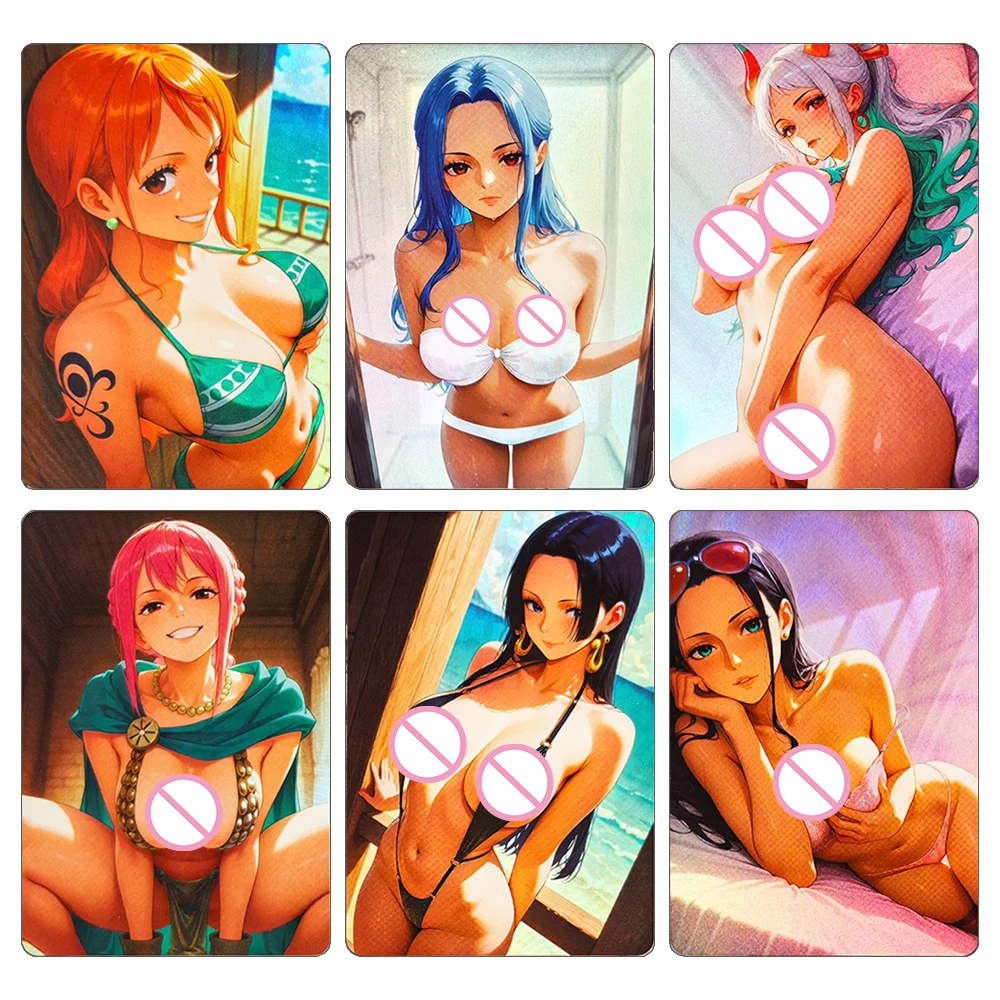 

One Piece DIY домашняя 6 шт. Yamato Vivi Han Cook Perona Uta Nami Robin текстурированная блестящая коллекционная открытка Рождественский подарок на день рождения