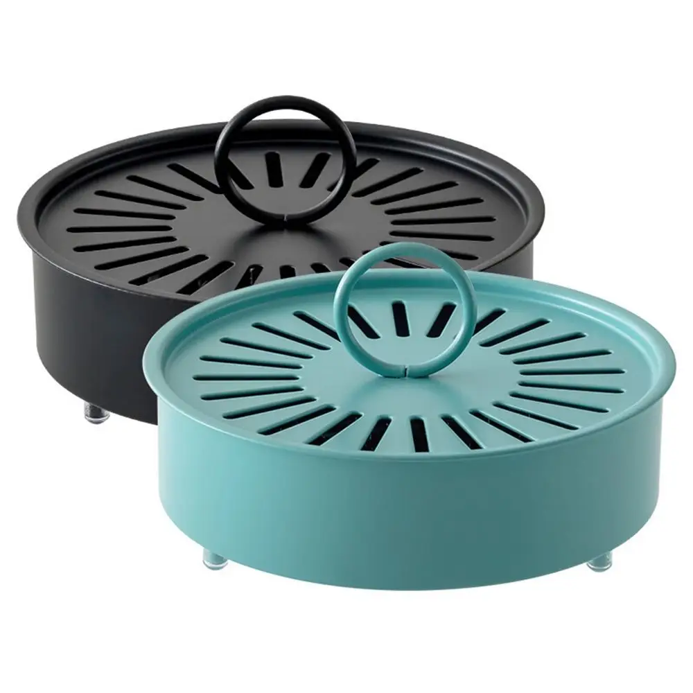 Multifunctional Mosquito Coil Holder Portable With Lid Gnat Coil Holder Fireproof Metal/Plastic Incense Holders