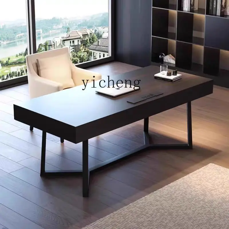 YFY  minimalist solid wood computer desk living room office study home double long table writing desk