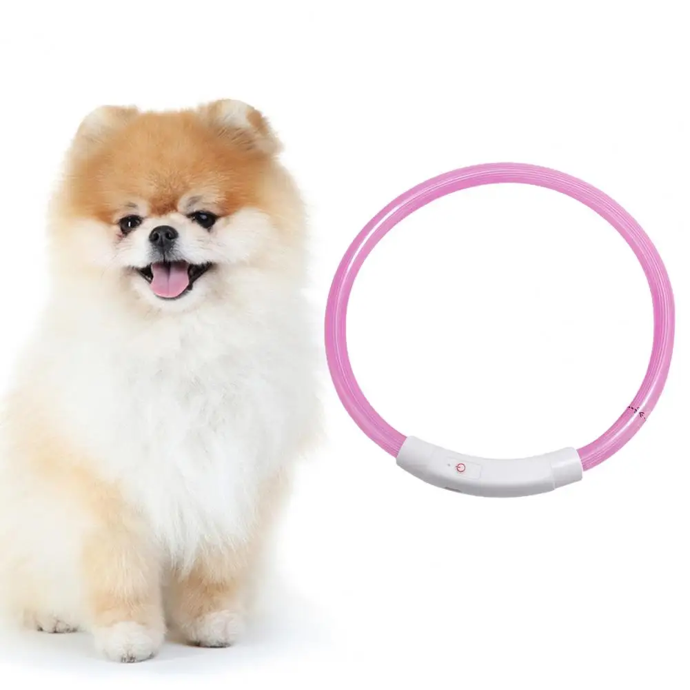 Dog Necklace Durable Dog Collar Usb Rechargeable Glowing Dog Collar Waterproof Pet Flashing Necklace for Night Safety Electric