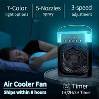 New 3-in-1 fan, air conditioner, mini home air cooler, LED night light, portable humidifier, air conditioning fan, office and ho