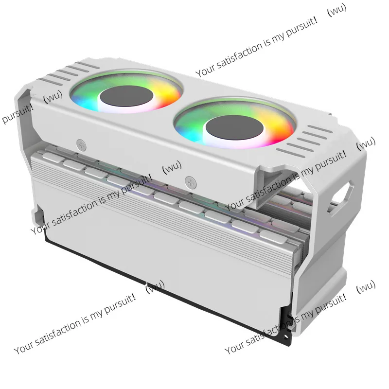 ARGB RAM Cooler for DDR3/4/5, Dual PWM Fan, Silent Temp Control Heat Sink