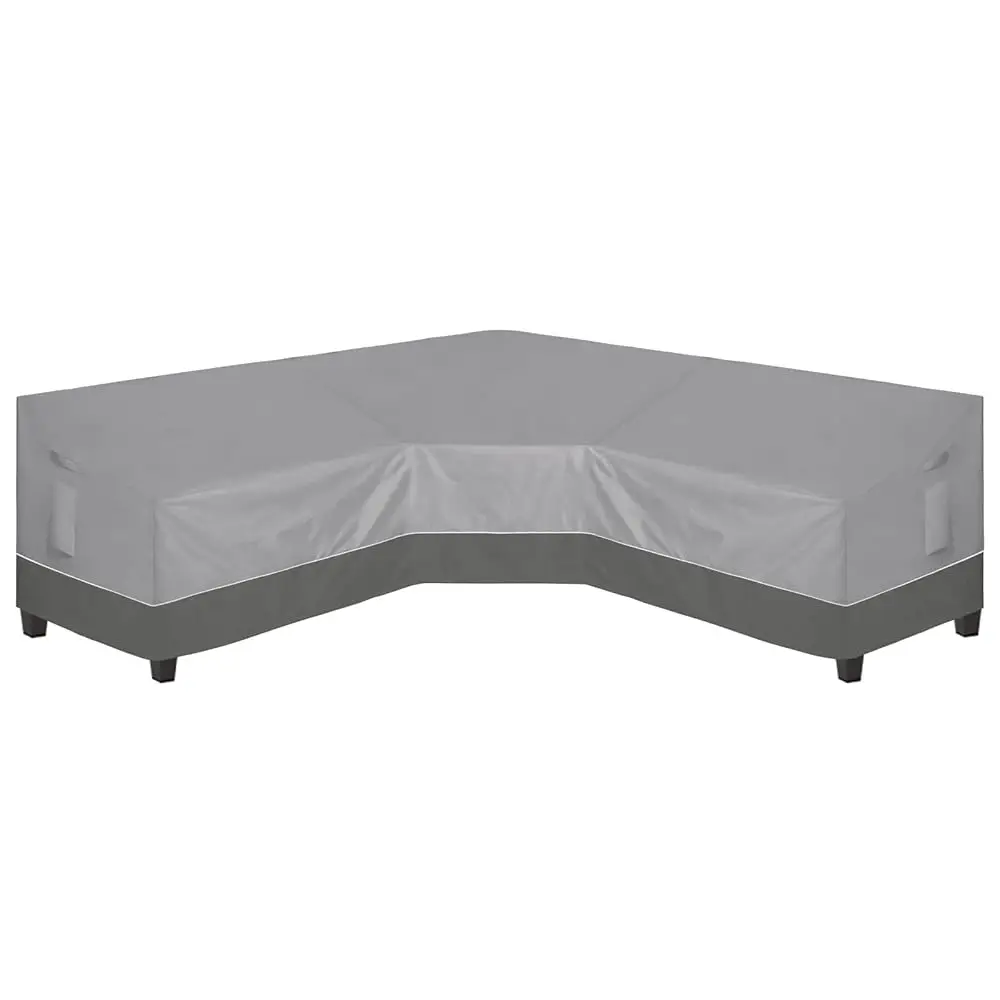 

Outdoor V-Shaped Sectional Sofa Cover 118""X118"" Uv Resistant Patio Sectional Couch Cover Waterproof Lawn Patio Furniture