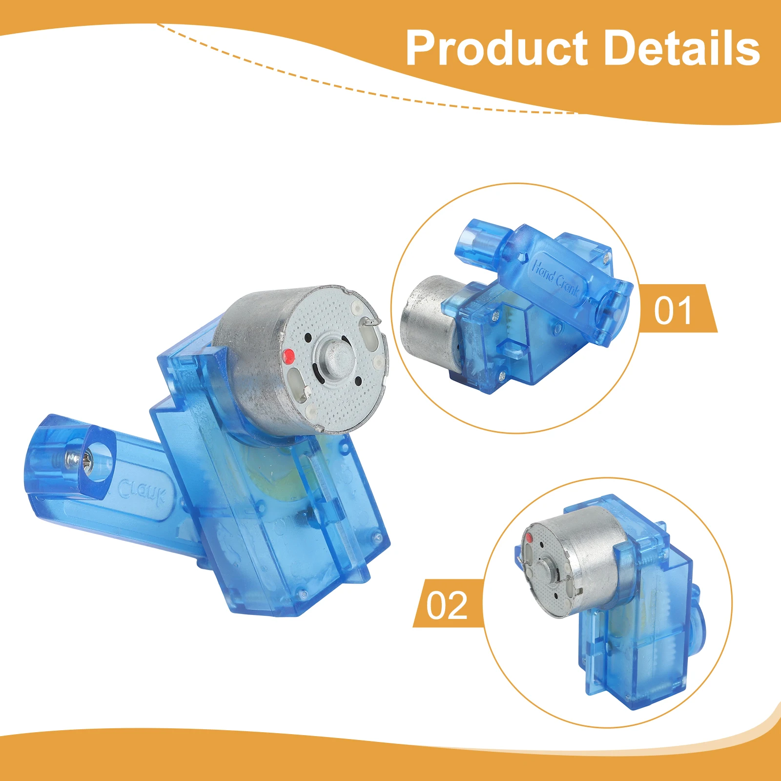 DIY Hand Crank Generator Kit Featuring Integrated Reduction Gearbox for Power Generation and Motorized Torque Applications