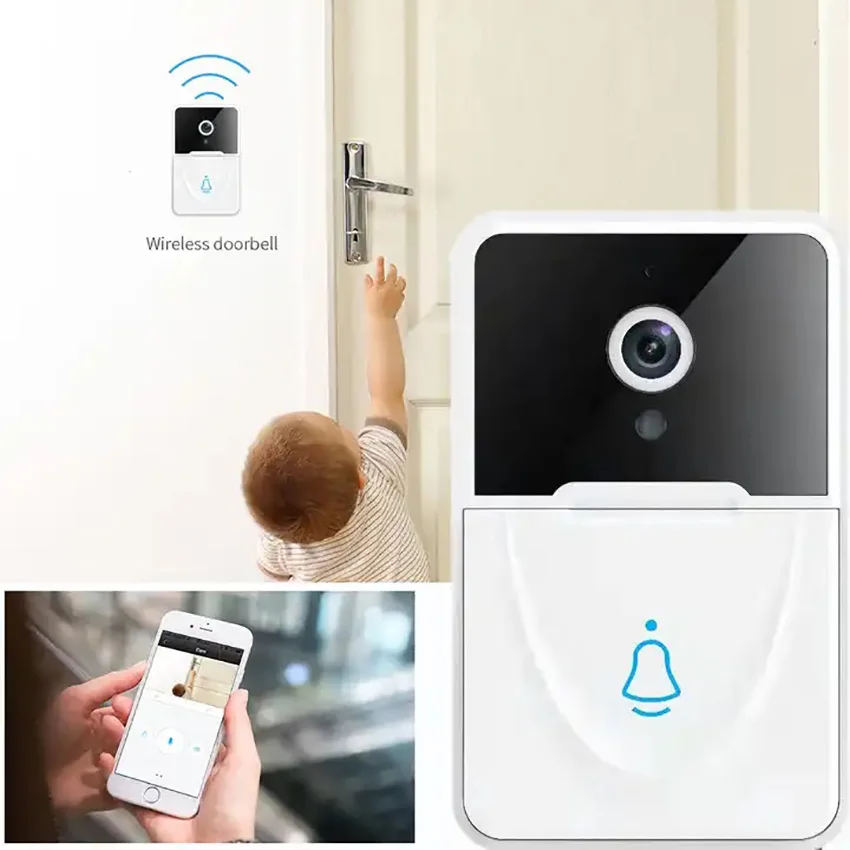 Sistema de intercomunicación para el hogar, timbre de puerta con vídeo, visión nocturna, cámara de seguridad, WiFi, aplicación Tuya